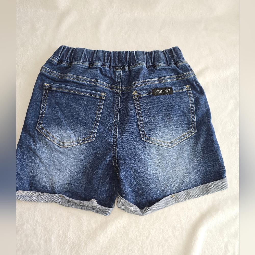 Little Bipsy Collection Kids Pull On Denim Shorts Size 7-8 - Picture 4 of 4
